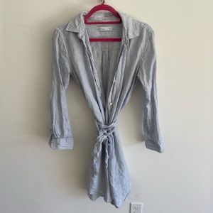 GRANA linen wrap dress